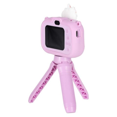 Aparat fotograficzny cyfrowy dla dzieci na statywie jednorożec fioletowy Kik Sp. z o. o. Sp. k.
