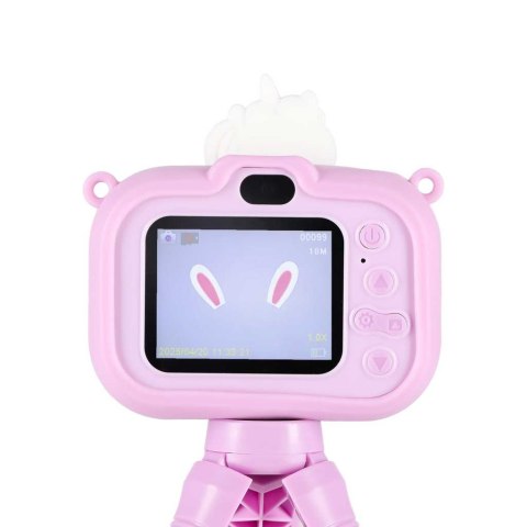 Aparat fotograficzny cyfrowy dla dzieci na statywie jednorożec fioletowy Kik Sp. z o. o. Sp. k.