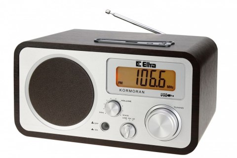 Radio KORMORAN FM/LW USB Brązowe Eltra