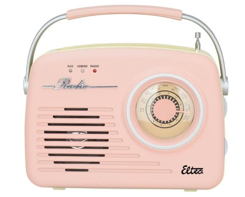 Radio LUIZA RETRO SP-11 MP3 USB SD Różowe Eltra