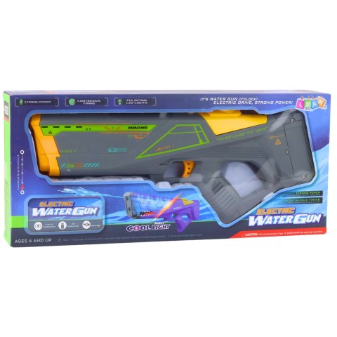 Elektryczny Pistolet Karabin Na Wodę 550 ml Zasięg 10m Szary LEAN Toys
