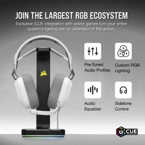 Słuchawki HS80 RGB USB Wired White Corsair