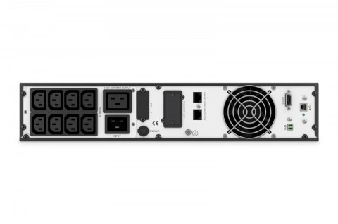 Zasilacz awaryjny UPS Online Rack 19" LCD, 3000VA/3000W, 6x12V/9Ah, 8xC13, 1xC19, USB, RS232, RJ45 Digitus