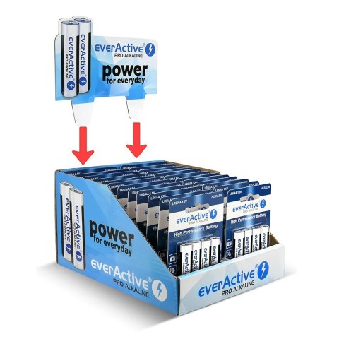 Baterie LR6/AA Pro Alkaline display handlowy 96 szt. EverActive