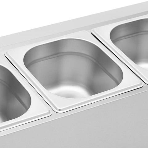 Ekspozytor stojak na pojemniki gastronomiczne 6 x GN 1/6 11.4 l + pojemniki z pokrywkami Royal Catering