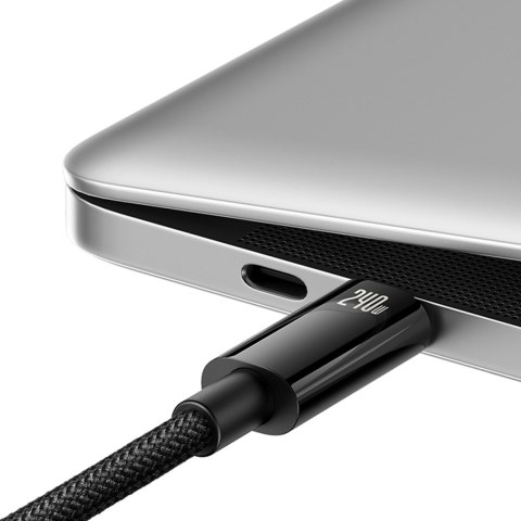 Kabel przewód Tungsten Gold USB-C 480Mb/s 240W 2m czarny BASEUS