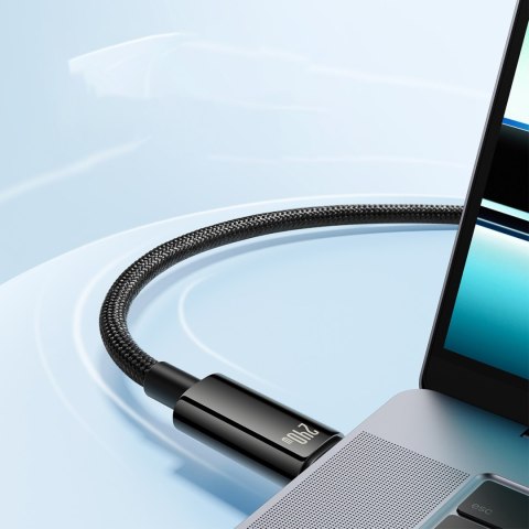 Kabel przewód Tungsten Gold USB-C 480Mb/s 240W 2m czarny BASEUS