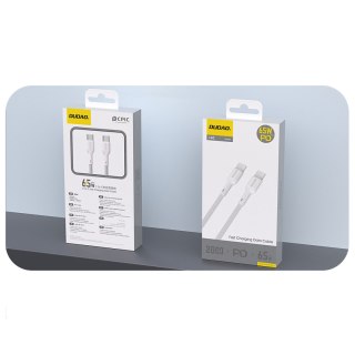 Kabel przewód USB-C 65W 1m - biały DUDAO