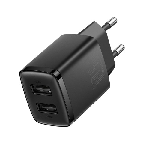 Ładowarka sieciowa Compact 2x USB 10.5W czarny BASEUS