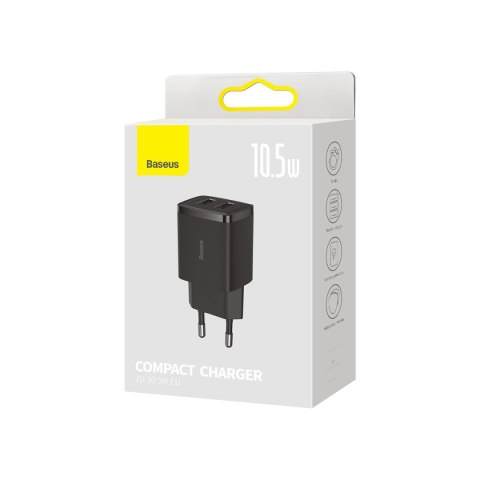 Ładowarka sieciowa Compact 2x USB 10.5W czarny BASEUS