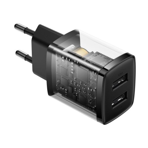 Ładowarka sieciowa Compact 2x USB 10.5W czarny BASEUS