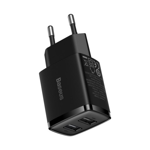Ładowarka sieciowa Compact 2x USB 10.5W czarny BASEUS