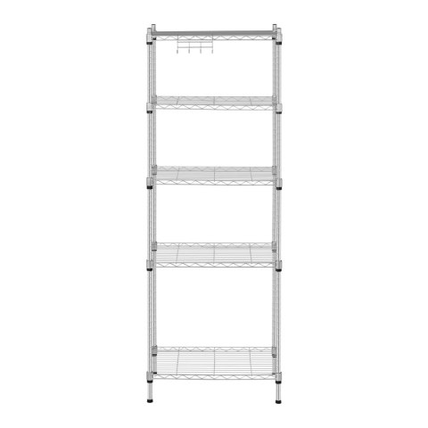 Regał magazynowy druciany ażurowy kolor szary 150x55x35cm do 150kg Royal Catering