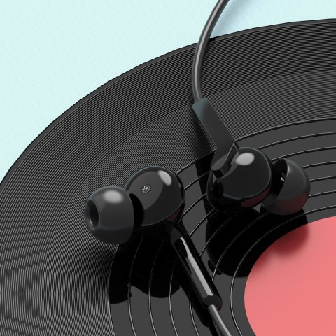 Słuchawki X3C+ dokanałowe przewodowe z mikrofonem i pilotem USB-C 1.2m - czarne DUDAO