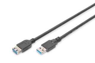Kabel przedłużający USB 3.1 Gen.1 SuperSpeed 5Gbps Typ USB A/USB A M/Ż czarny 1,8m Digitus