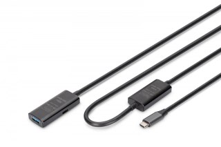 Kabel przedłużający aktywny USB-C - USB-A, USB 3.2 Gen1 5Gbps, 10m Digitus