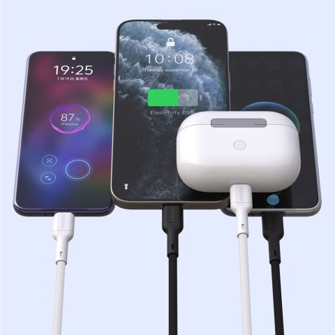 Kabel przewód USB-C - iPhone Lightning 30W 1m - biały DUDAO
