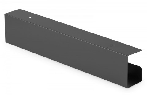 Kanał stalowy do organizacji kabli / listew zasilających pod biurkiem, montaż śruby, 60 cm, czarny Digitus