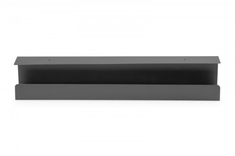 Kanał stalowy do organizacji kabli / listew zasilających pod biurkiem, montaż śruby, 60 cm, czarny Digitus