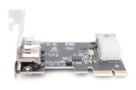 Karta (Kontroler) Firewire (400) PCI Exp., 2xZew. 1xZew.(Mini) IEEE1394a 6pin+Mini,Low Profile,VT6308P Digitus