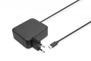 Ładowarka sieciowa zasilacz 1x USB-C PD 3.0 max. 100W GaN zintegrowany kabel 1,2m Czarna Digitus