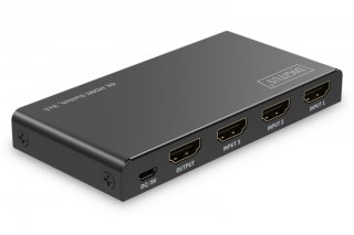 Przełącznik/Switch 4K HDMI 3x1, 60Hz HDCP 2.3, pilot, Czarny Digitus