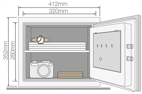 Sejf ognioodporny YFM domowy L YALE HOME