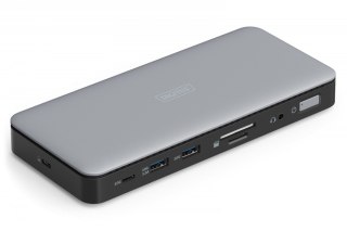 Stacja dokująca USB-C 11 portowa, max. 4K/60Hz z HDR, HDMI, DP, max. 3 monitory (MST), USB-C 3.2 Gen2, Gigabit Ethernet, SD/Micr Digitus