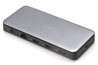 Stacja dokująca USB-C 11 portowa, max. 4K/60Hz z HDR, HDMI, DP, max. 3 monitory (MST), USB-C 3.2 Gen2, Gigabit Ethernet, SD/Micr Digitus