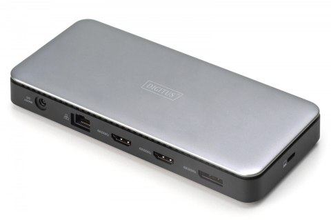 Stacja dokująca USB-C 11 portowa, max. 4K/60Hz z HDR, HDMI, DP, max. 3 monitory (MST), USB-C 3.2 Gen2, Gigabit Ethernet, SD/Micr Digitus