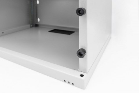 Szafa sieciowa wisząca 19" 4U, SOHO 241 x 540 x 400 mm, nośność 60kg, drzwi szyba, niezłożona, Szara Digitus