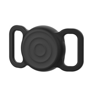 Etui na lokalizator AirTag na obrożę psa kota silikonowe wodoodporne - czarne HURTEL