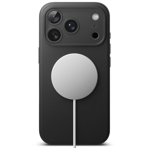Etui plecki na iPhone 17 Pro Max Silicone Magnetic MagSafe - czarne Ringke
