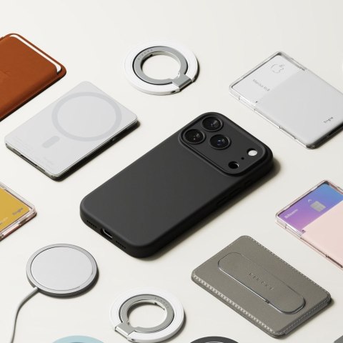 Etui plecki na iPhone 17 Pro Max Silicone Magnetic MagSafe - czarne Ringke