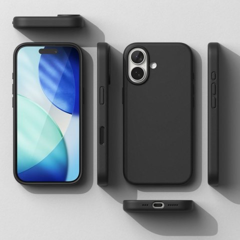 Etui pokrowiec case na iPhone 17 Silicone Magnetic MagSafe - czarne Ringke