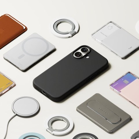 Etui pokrowiec case na iPhone 17 Silicone Magnetic MagSafe - czarne Ringke