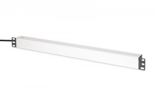 Listwa zasilająca PDU Rack (620mm) z zabezpieczeniem przeciwprzepięciowym + filtr EMI/RFI, 9 gniazd Schuko CEE 7/3 (45°), kabel  Digitus