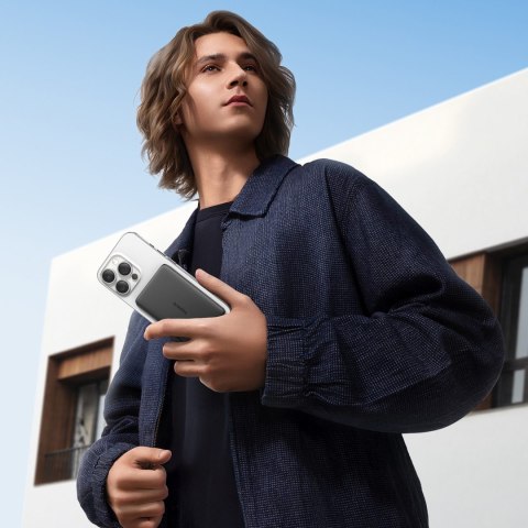 Powerbank magnetyczny Ultra-Slim 5000mAh 20W PicoGo AM41 MagSafe z kablem USB-C 30cm - czarny BASEUS