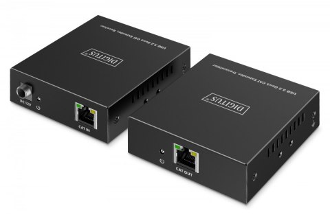 Przedłużacz (extender) po skrętce kat.6A USB 3.1 Gen1 do 100m, 3x USB-A, 1x USB-C do 5 Gbps, 1x RJ45 (Gigabit Ethernet) - zesta Digitus