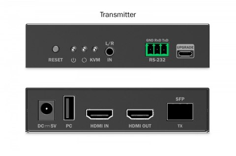 Przedłużacz (extender) światłowodowy HDMI 4K/60Hz z KVM USB 1.1 przez IP 1G lub do 40km/300m, max. 253 odbiorniki, HDMI Loop-Out Digitus