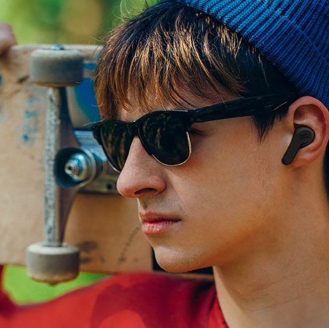 Słuchawki bezprzewodowe dokanałowe JBL Wave Beam Bluetooth 5.2 IP54 IPX2 - czarne JBL