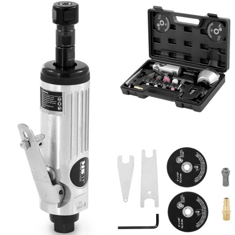 Szlifierka pneumatyczna trzpieniowa prosta 25000 obr./min - zestaw MSW