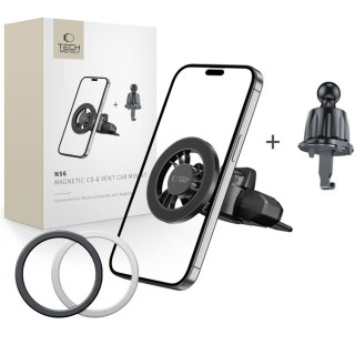 Uchwyt samochodowy do smartfona montowany do slotu CD MagSafe N56 - czarny Tech-Protect