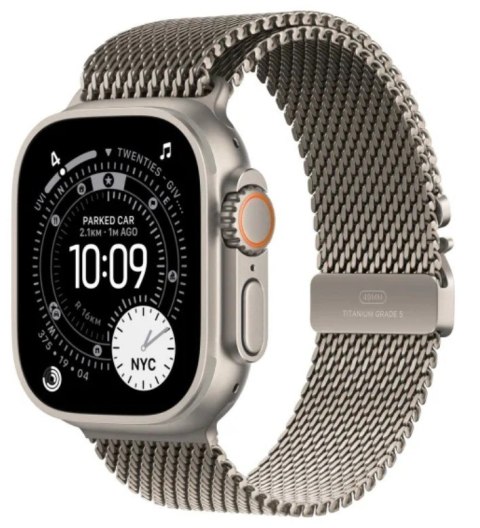 Watch Ultra 3 GPS + Cellular, koperta 49 mm z tytanu w kolorze naturalnym, bransoleta mediolańska z tytanu w kolorze naturalnym  Apple