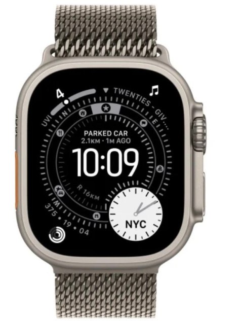 Watch Ultra 3 GPS + Cellular, koperta 49 mm z tytanu w kolorze naturalnym, bransoleta mediolańska z tytanu w kolorze naturalnym  Apple