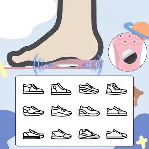 Wkładki do butów z miejscem na lokalizator AirTag 155-170mm - różowe HURTEL