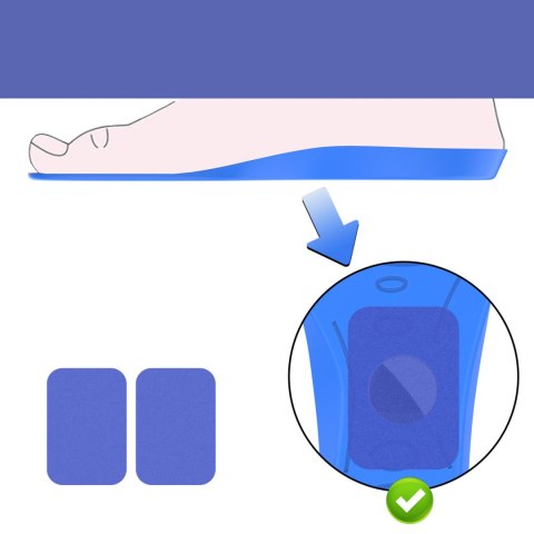 Wkładki do butów z miejscem na lokalizator AirTag 175-190mm - niebieskie HURTEL