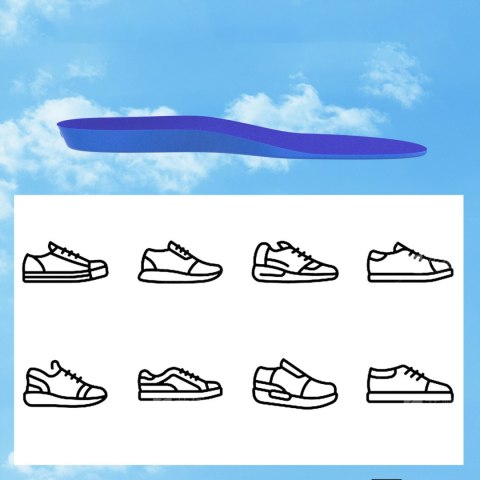 Wkładki do butów z miejscem na lokalizator AirTag 175-190mm - niebieskie HURTEL