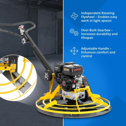 Zacieraczka spalinowa do betonu posadzek wylewek 6.5 KM 100 obr./min MSW