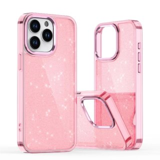Etui brokatowe na Samsung Galaxy S25 Edge Glitter Case - różowe HURTEL